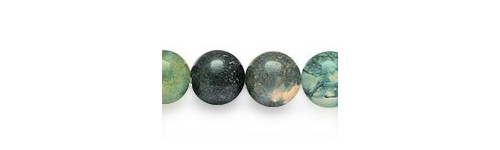 Green Moss Agate Beads