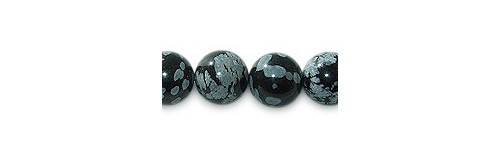 Snowflake Obsidian Beads 