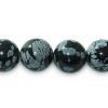 Snowflake Obsidian 8mm round beads string semi-precious gemstones