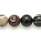 8mm Black Banded Agate beads round string