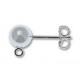 Sterling Silver 6mm Ball Earstuds pair earrings