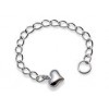 Sterling Silver extender chain with heart 65mm