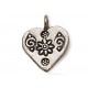 Sterling Silver Heart Pendant 20mm