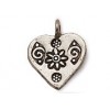 Sterling Silver Heart Pendant 20mm