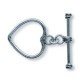 Sterling Silver Heart Shaped Toggle Clasp