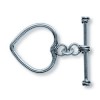 Sterling Silver Heart Shaped Toggle Clasp
