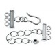 Sterling Silver 13mm Bars Clasp