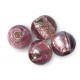Purple Silver foil round beads 8mm pack