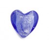 Silver foil Blue heart 20mm