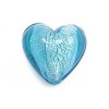 Silver foil Aqua heart 20mm