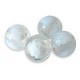 Millefiori White Glass Round Beads Pack