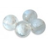 Millefiori White Glass Round Beads Pack