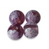 Millefiori Purple Glass Round Beads Pack