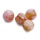 Millefiori Pink Glass Round Beads Pack