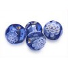 Millefiori Blue Glass Round Beads Pack