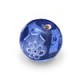 Millefiori Blue Glass Bead Round Single