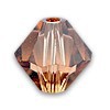 Light Smoked Topaz 6mm Swarovski bicone beads