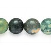 Green Moss Agate 8mm round beads string semi-precious gemstones