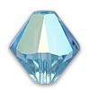 Aquamarine AB 4mm Swarovski bicone beads