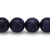 Blue Goldstone 8mm round beads string