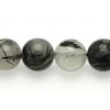 Black Rutilated Quartz beads 8mm Round string