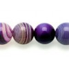 8mm Purple Banded Agate beads round string