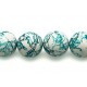 Blue Rainbow Howlite 10mm round gemstone beads string