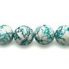 Blue Rainbow Howlite 10mm round gemstone beads string