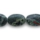 Camouflage Jasper flat oval semi precious beads 20x15x5mm