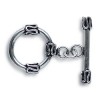 Silver Plated Toggle Clasp 28mm x 18mm - Snake