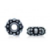 Spacer beads silver plated 8.5mm - Sun Beam pack 10