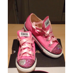 Rose and Clear Crystal Heart Converse